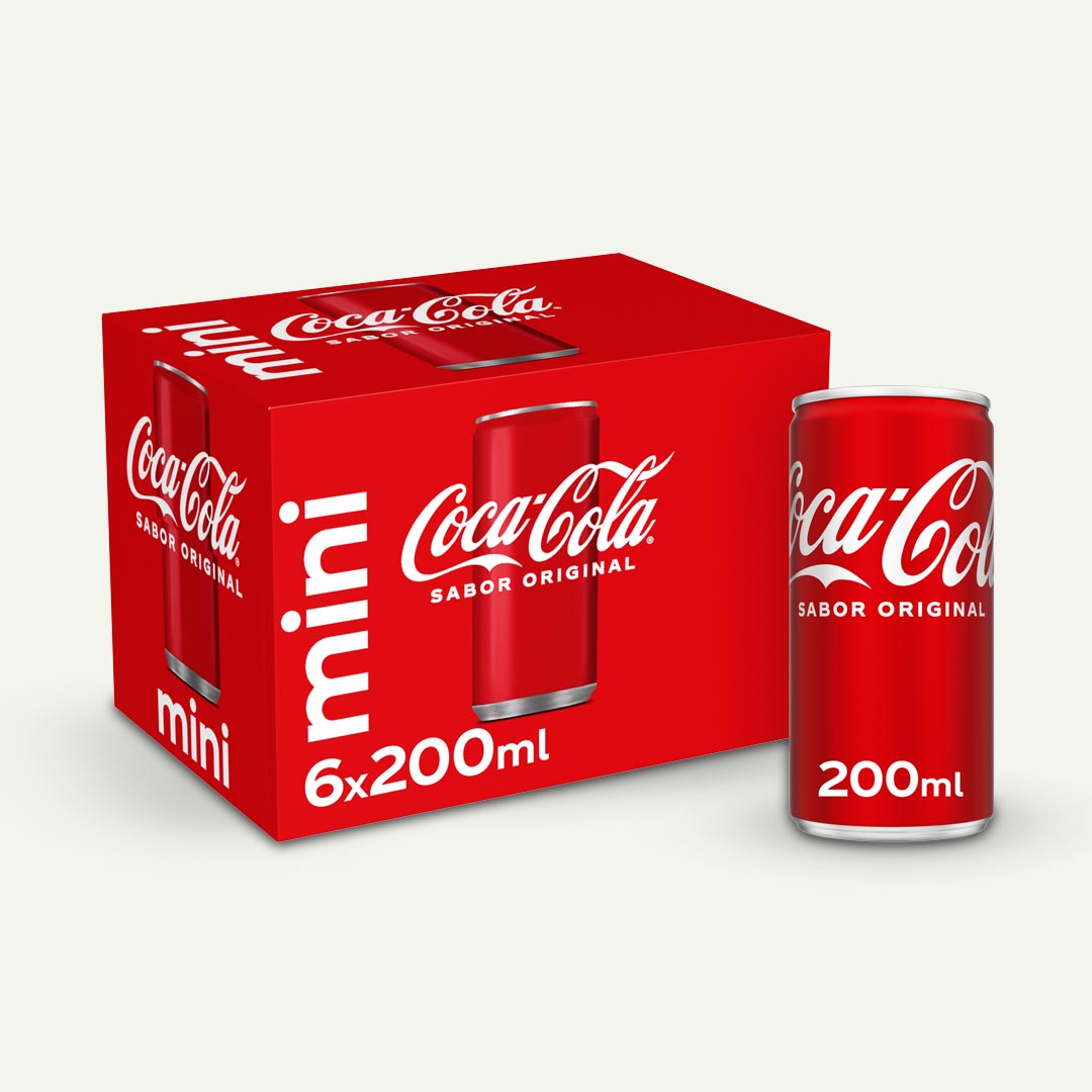 COCA COLA SABOR ORIGINAL LATA P-6 200ML