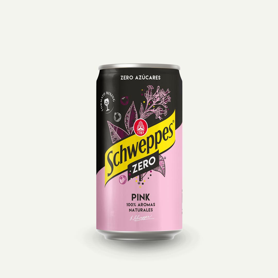 TÓNICA SCHWEPPES PINK ZERO LATA 25CL