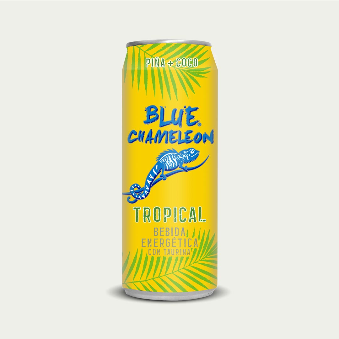 BEBIDA ENERGÉTICA BLUE CHAMELEON TROPICAL 50CL