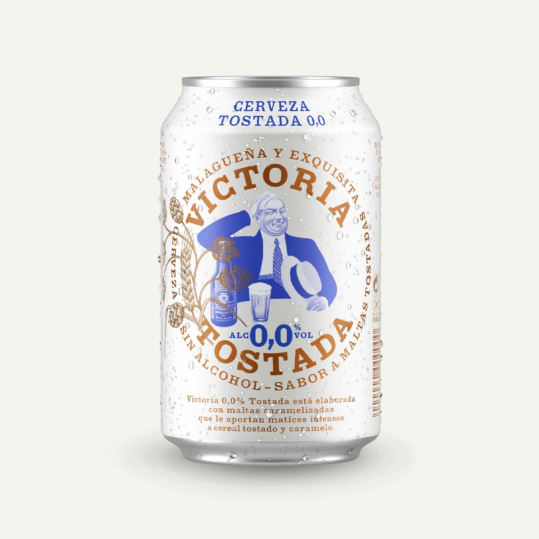 CERVEZA 0,0 TOSTADA VICTORIA LATA 33CL