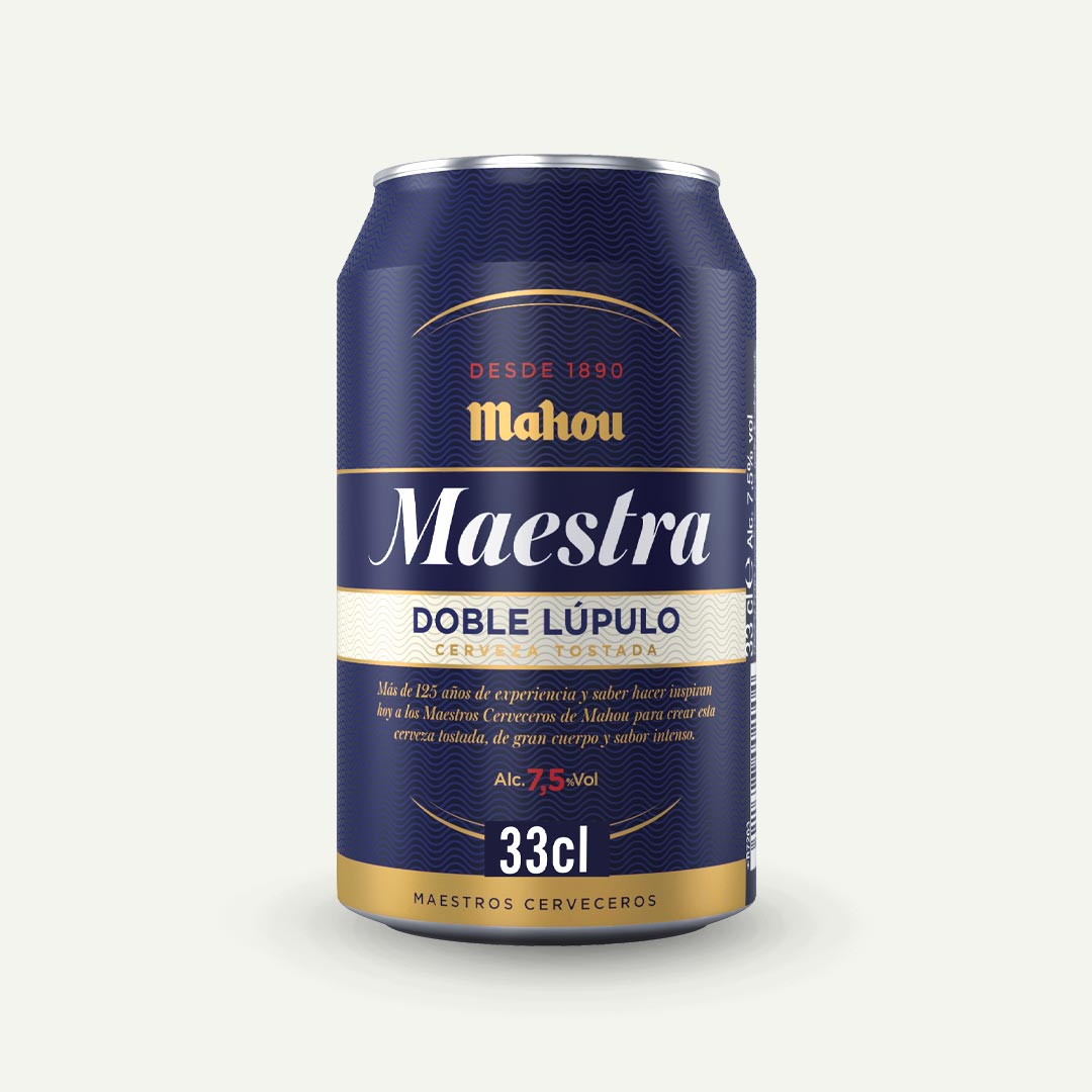 CERVEZA MAESTRA MAHOU LATA 33CL