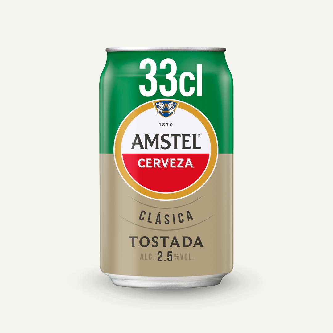 CERVEZA CLASICA TOSTADA AMSTEL LATA 33CL