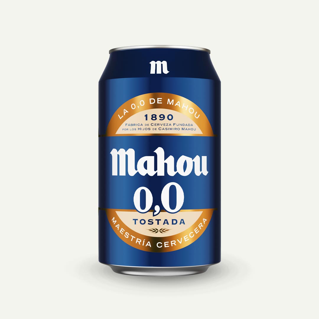 CERVEZA TOSTADA 0,0 MAHOU LATA 33CL