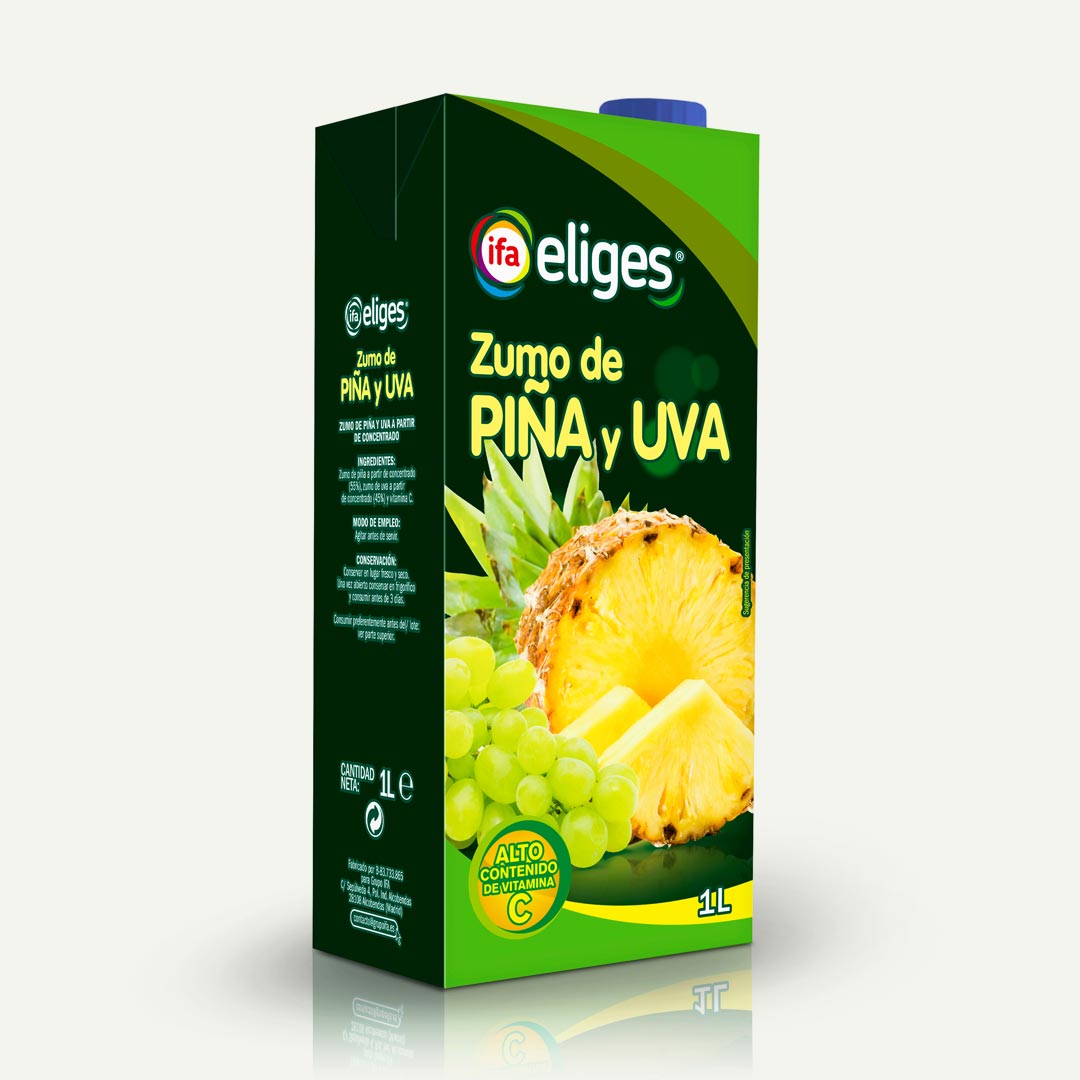 ZUMO PIÑA Y UVA IFA-ELIGES 1L