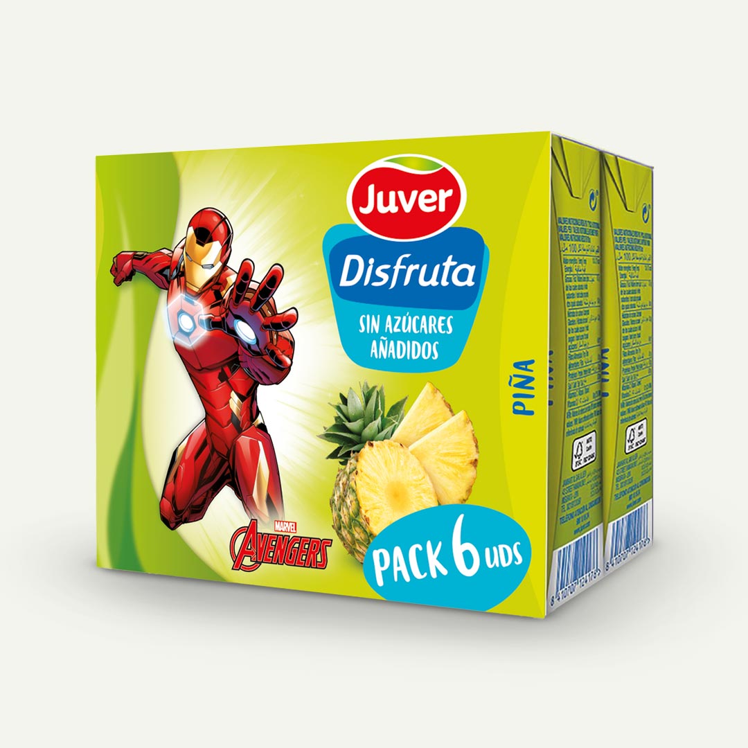 BEBIDA REFRESCANTE PIÑA S/AZUCAR JUVER P-6X20CL