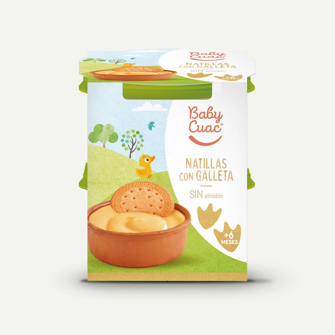 NATILLAS CON GALLETA BABY CUAC P-2 200G