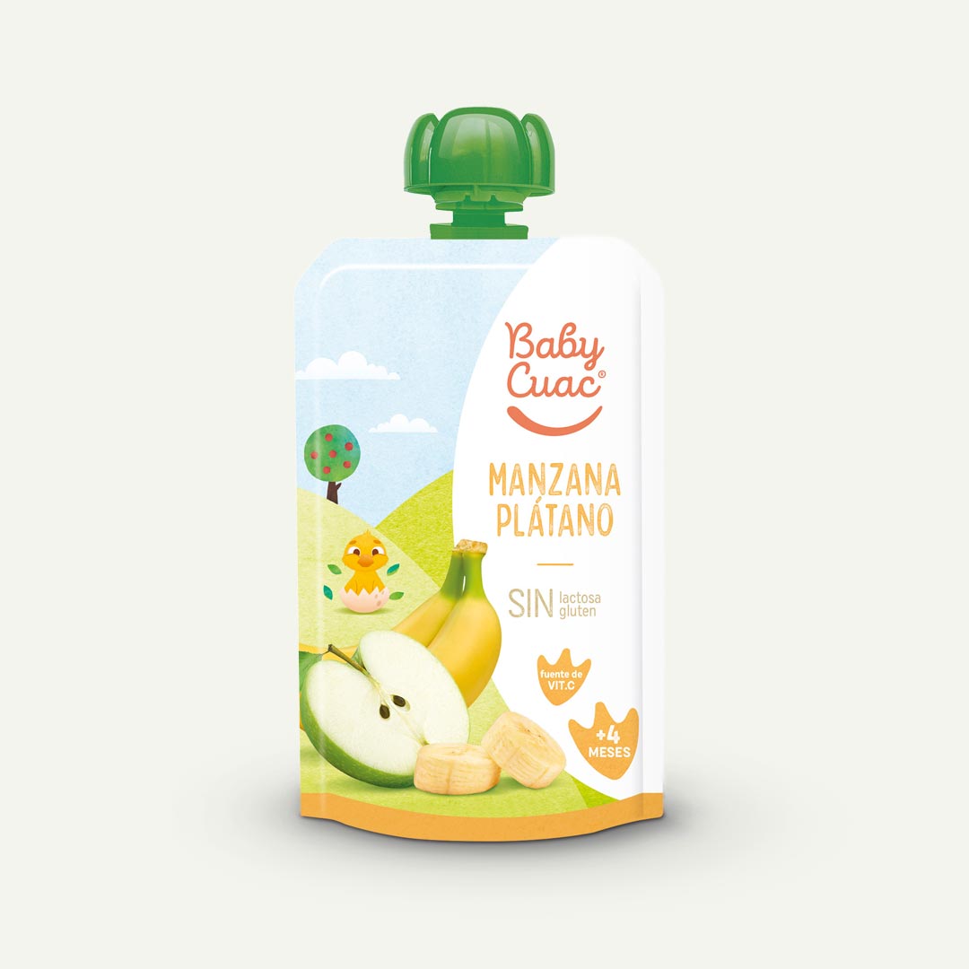 YOGUR MANZANA-PLATANO BABY CUAC 120G