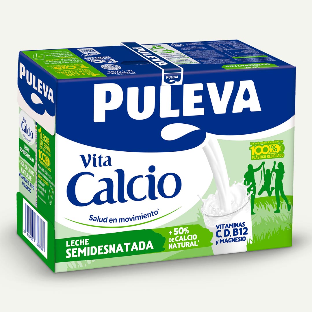 LECHE SEMIDESNATADA PULEVA VITACALCIO P-6X1L