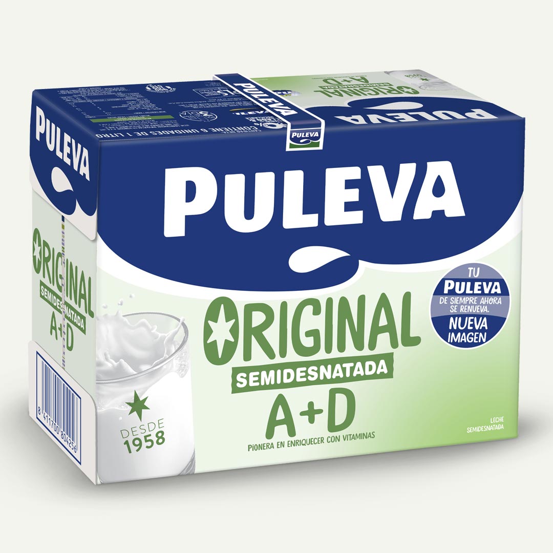LECHE SEMIDESNATADA PULEVA BRIK P-6X 1L