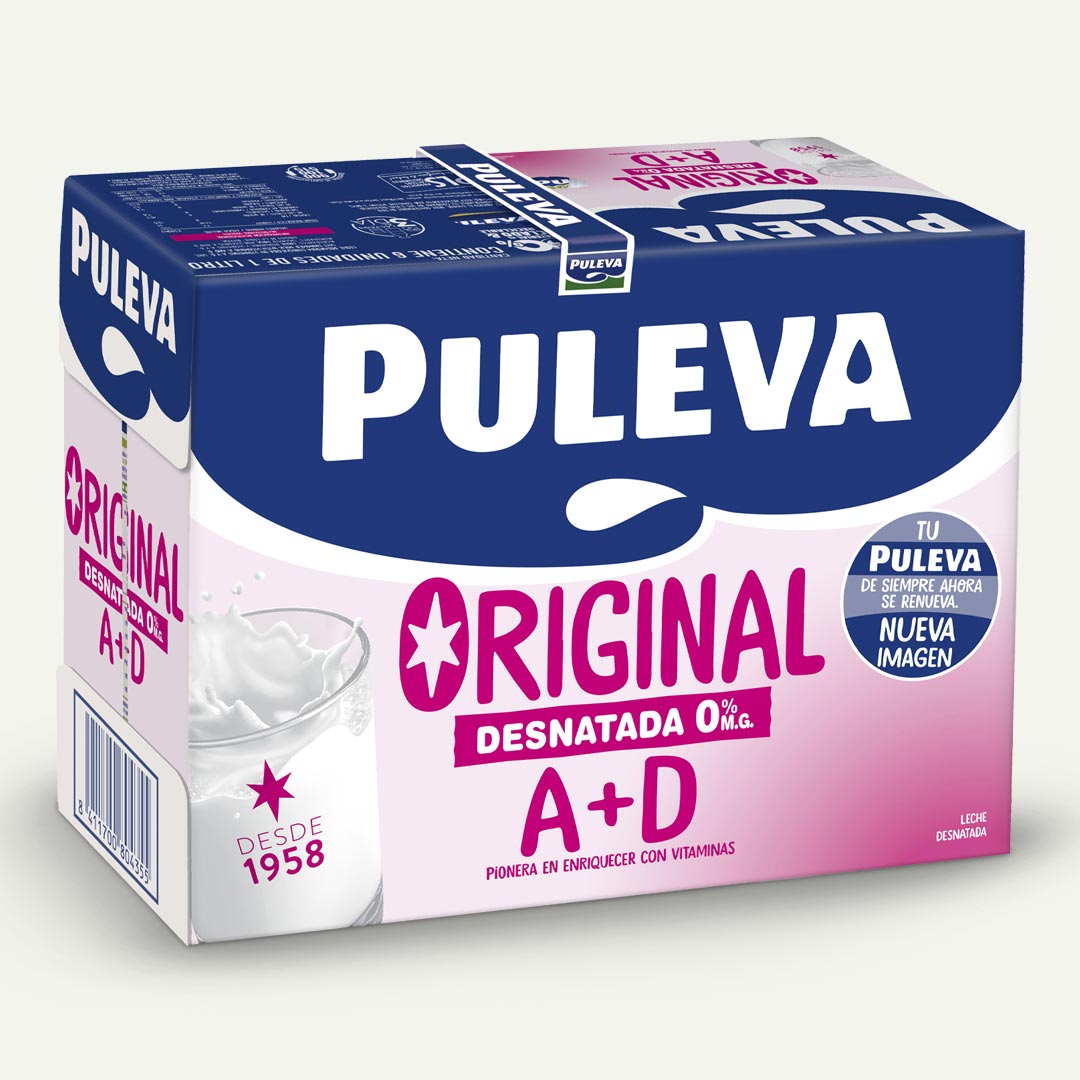 LECHE DESNATADA PULEVA BRIK P-6 1L