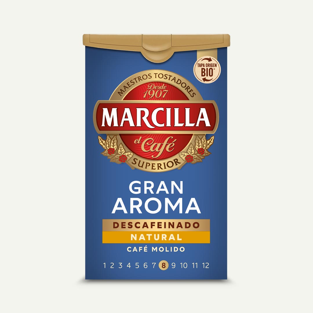 CAFÉ MOLIDO NATURAL DESCAFEINADO MARCILLA 200G