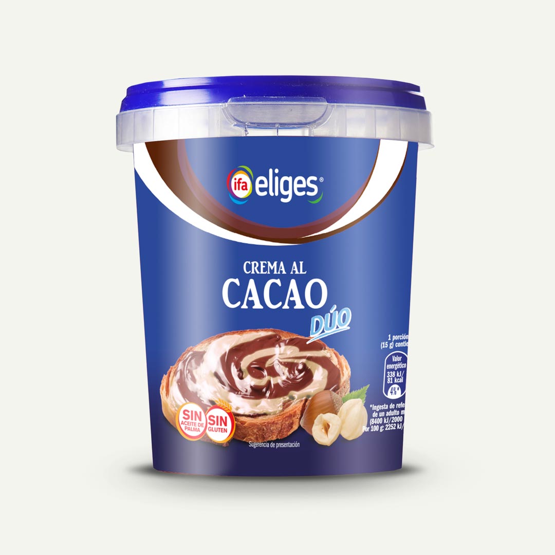 CREMA AL CACAO 2 SABORES IFA-ELIGES 500G