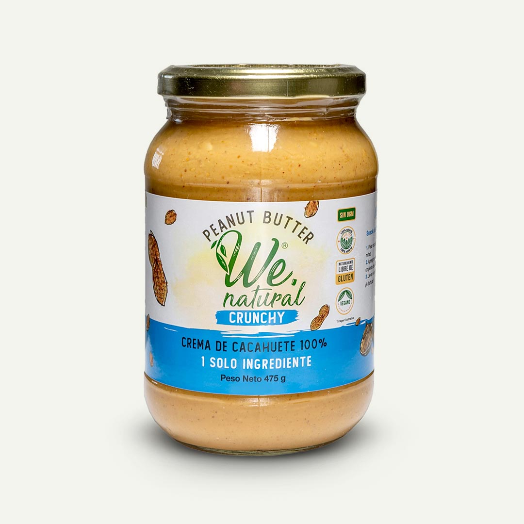 CREMA DE CACAHUETE CRUNCHY WE 475G