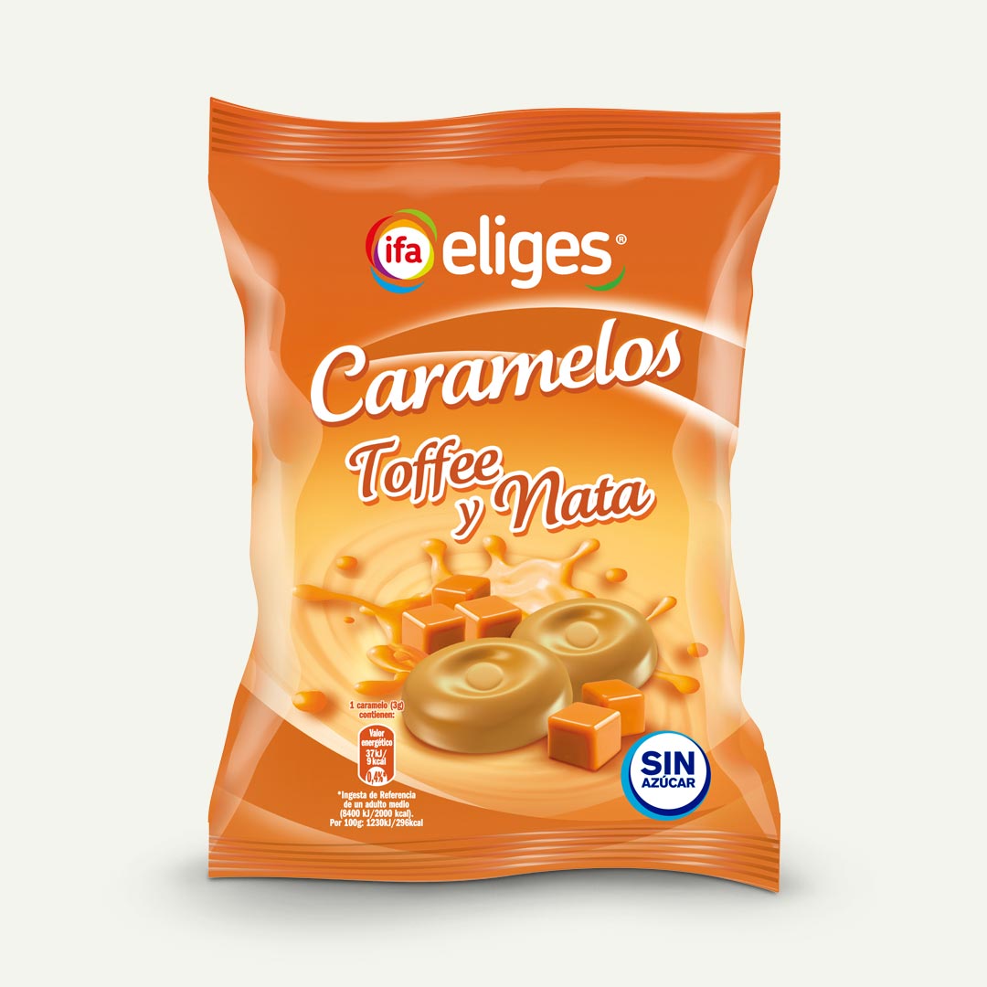 CARAMELOS TOFFEE-NATA IFA-ELIGES SIN AZÚCAR 90G