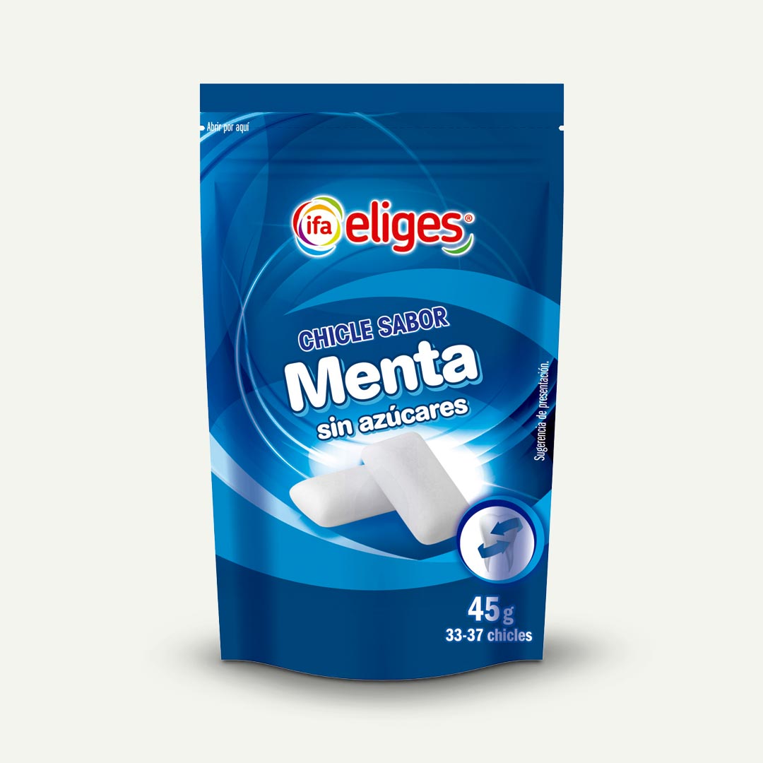 CHICLE SABOR MENTA IFA-ELIGES SIN AZÚCAR 45G
