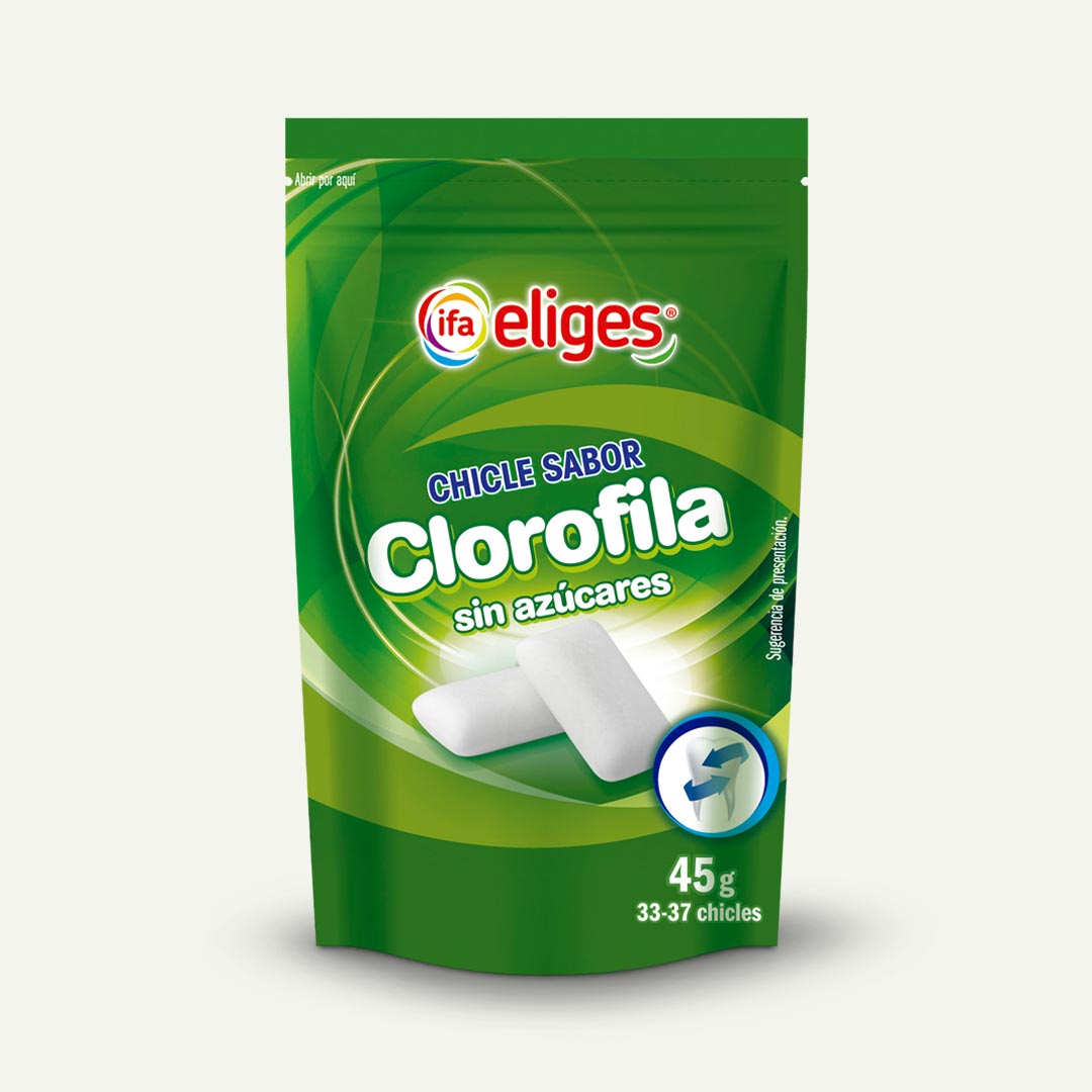 CHICLE SABOR CLOROFILA IFA-ELIGES SIN AZÚCAR 45G