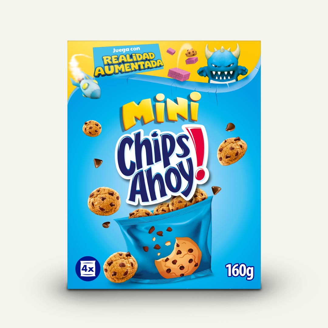 GALLETA MINI CON PEPITAS DE CHOCOLATE CHIPS AHOY 40G 4 BOLSITAS