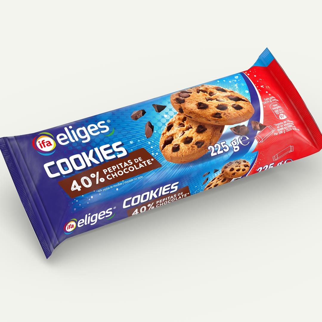 GALLETA COOKIES 40% PEPITAS CHOCOLATE IFA ELIGES 125G