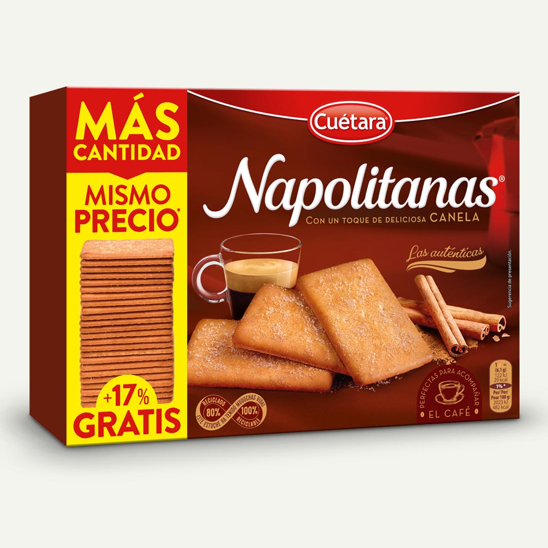 GALLETA NAPOLITANA CON CANELA CUETARA 426G