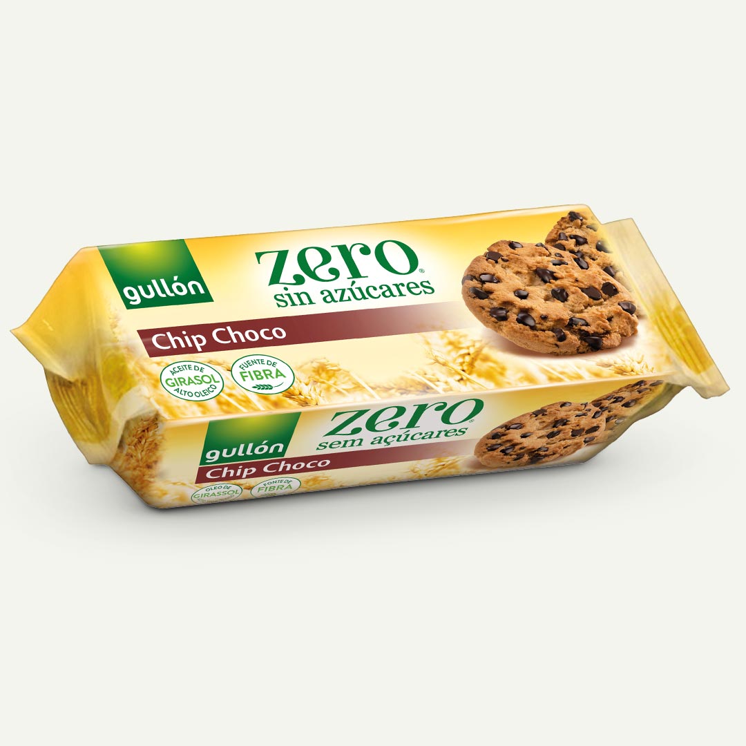 GALLETA CHIPS CHOCO SIN AZUCARES FUENTE FIBRA GULLON ZERO 125G