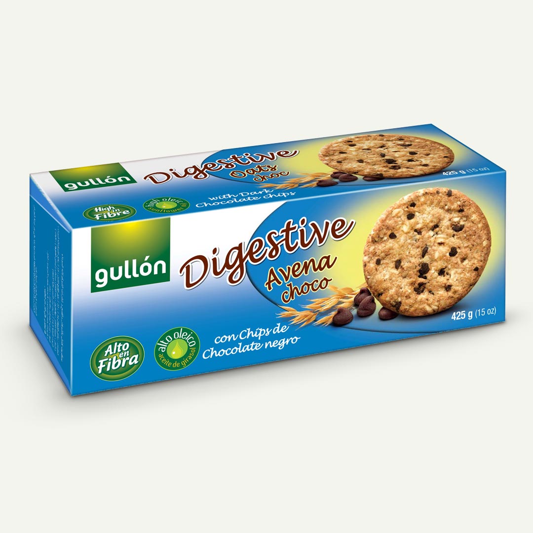 GALLETA AVENA Y CHIPS CHOCO NEGRO ALTO EN FIBRA GULLON DIGESTIVE 425G