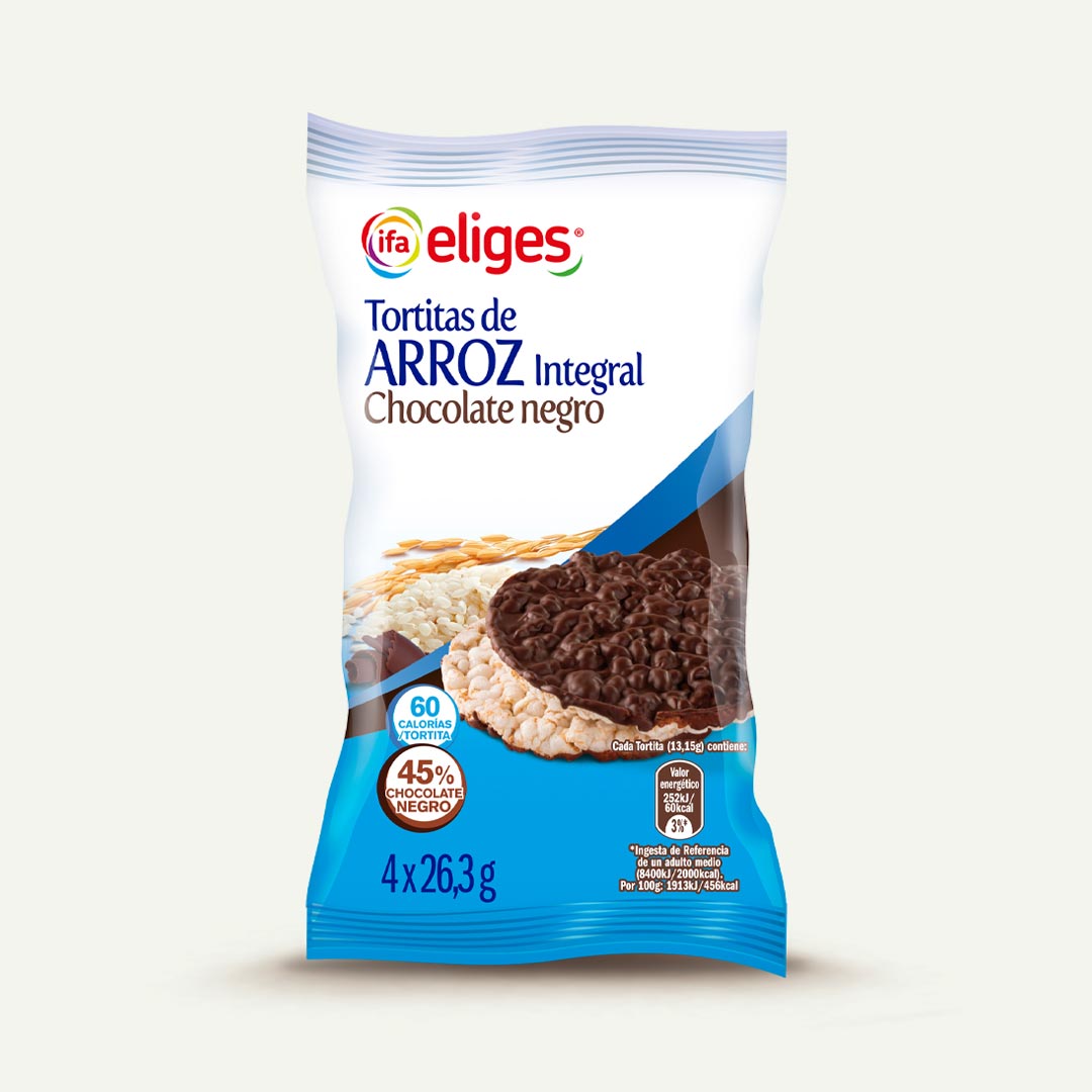 TORTITA DE ARROZ INTEGRAL CON CHOCOLATE 26G 4U