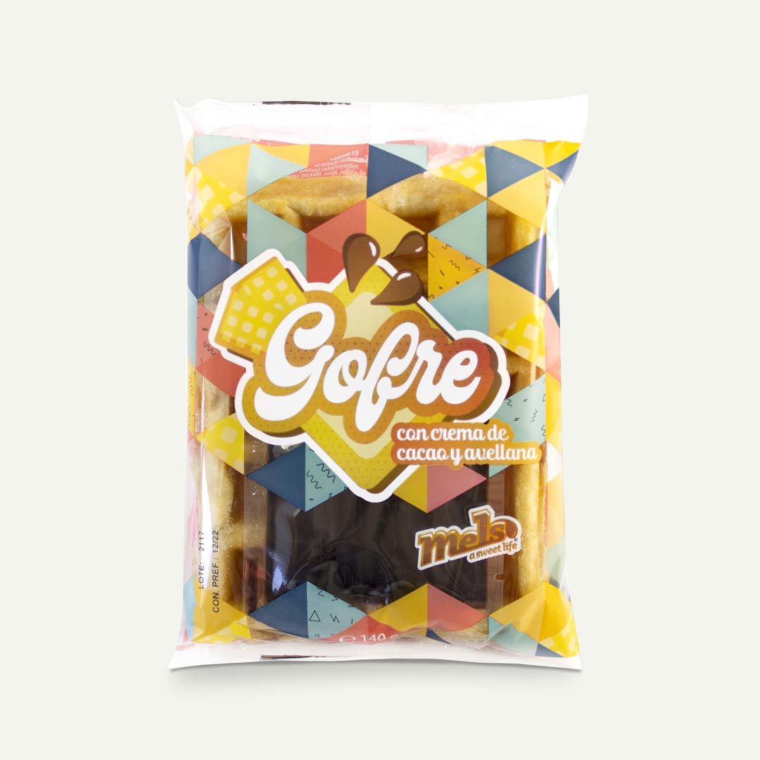 GOFRE CON CREMA CACAO MELS 140G