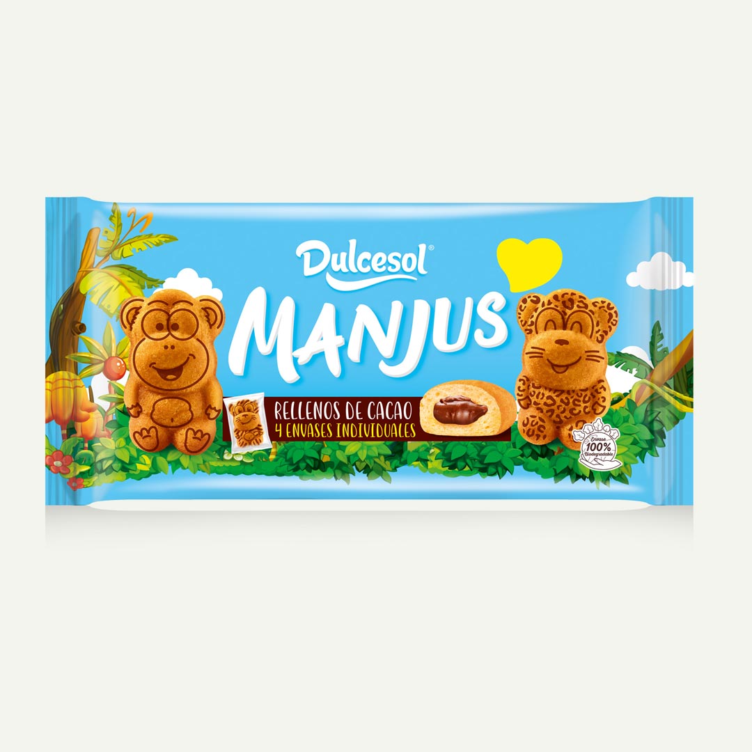 MANJUS RELLENOS DE CACAO 1€ DULCESOL 25G 4U