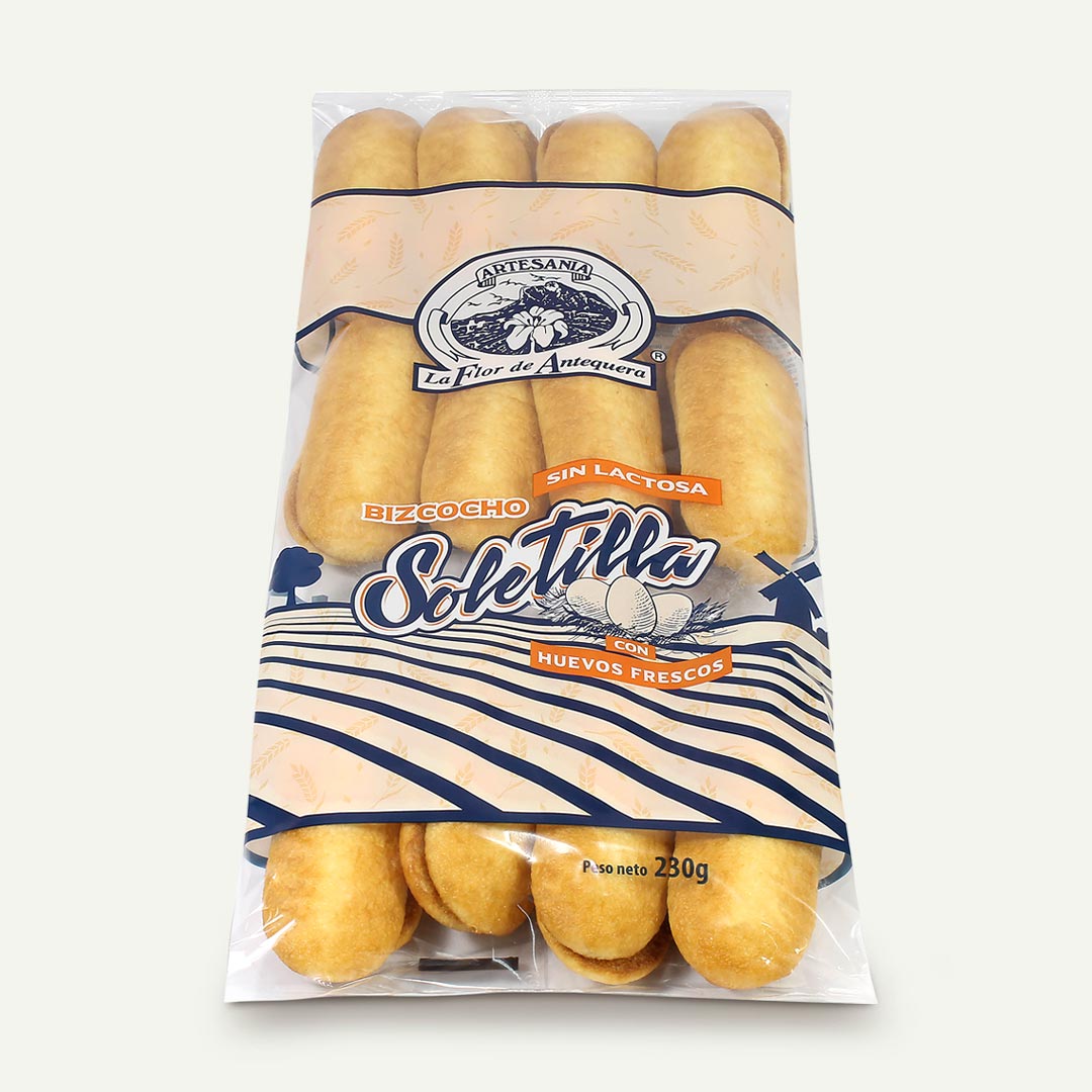 BIZCOCHO SOLETILLA SIN LACTOSA FLOR DE ANTEQUERA 230G