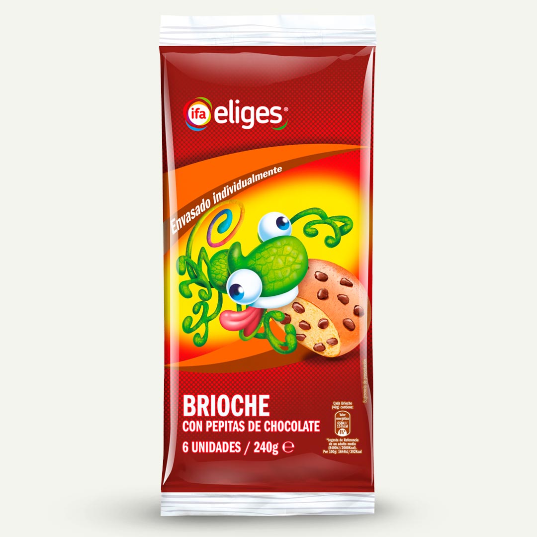 BRIOCHE CON PEPITAS CHOCOLATE IFA ELIGES 240G 6U