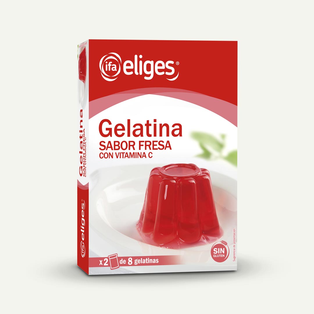 PREPARADO GELATINA SABOR FRESA IFA ELIGES 170G 2 SOBRES
