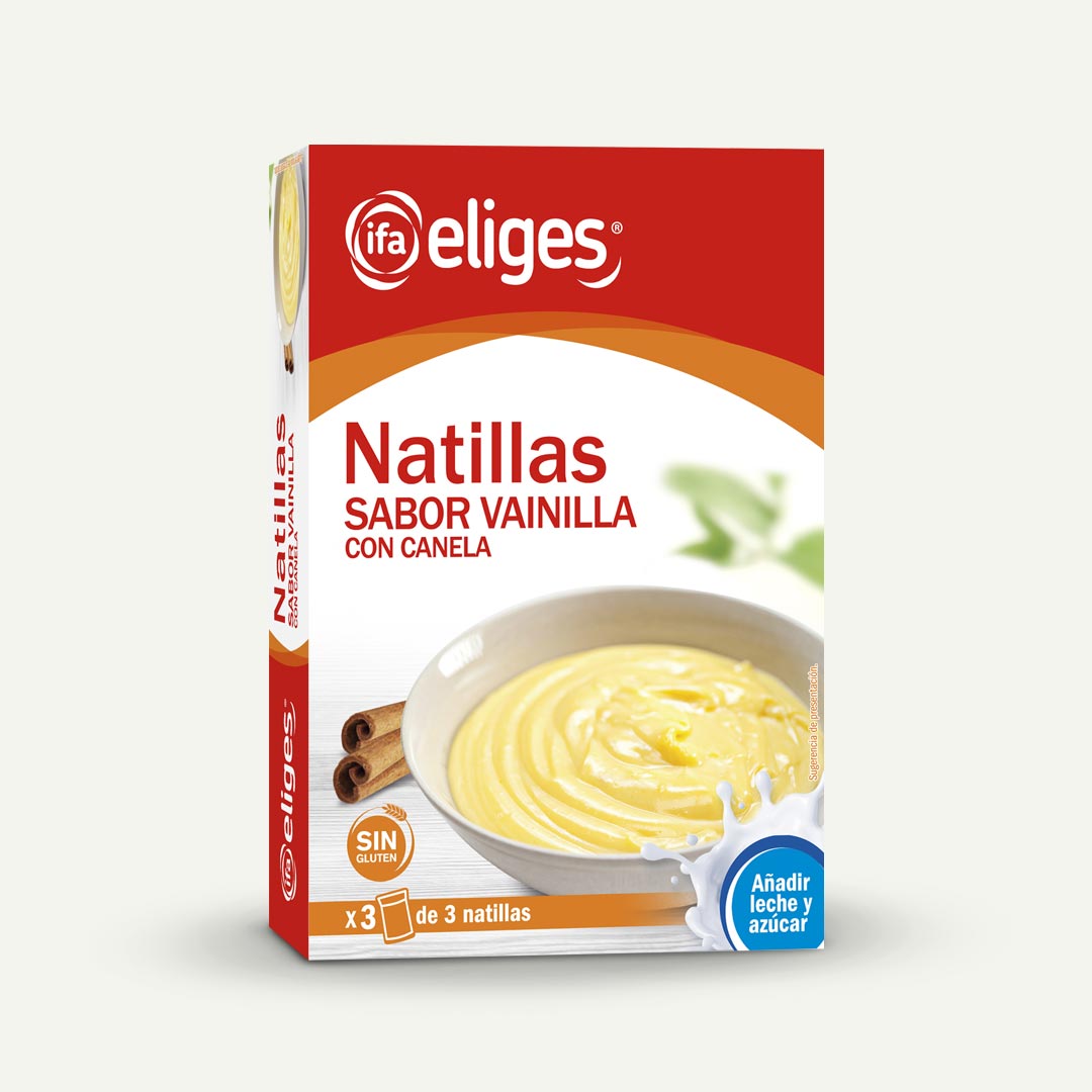 PREPARADO NATILLAS SABOR CANELA IFA ELIGES 88G 3 SOBRES