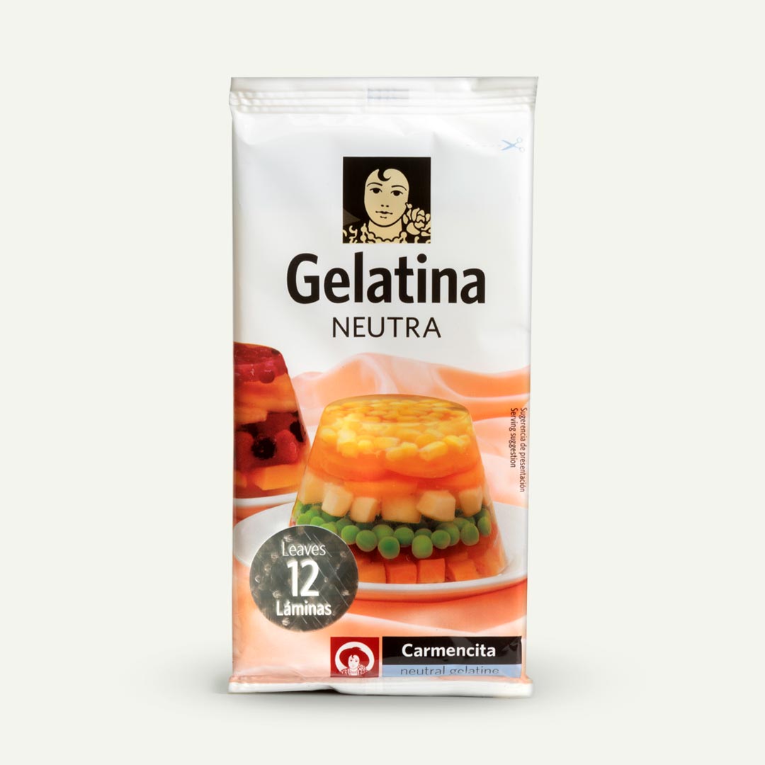 GELATINA NEUTRA CARMENCITA 20G 12 LAMINAS
