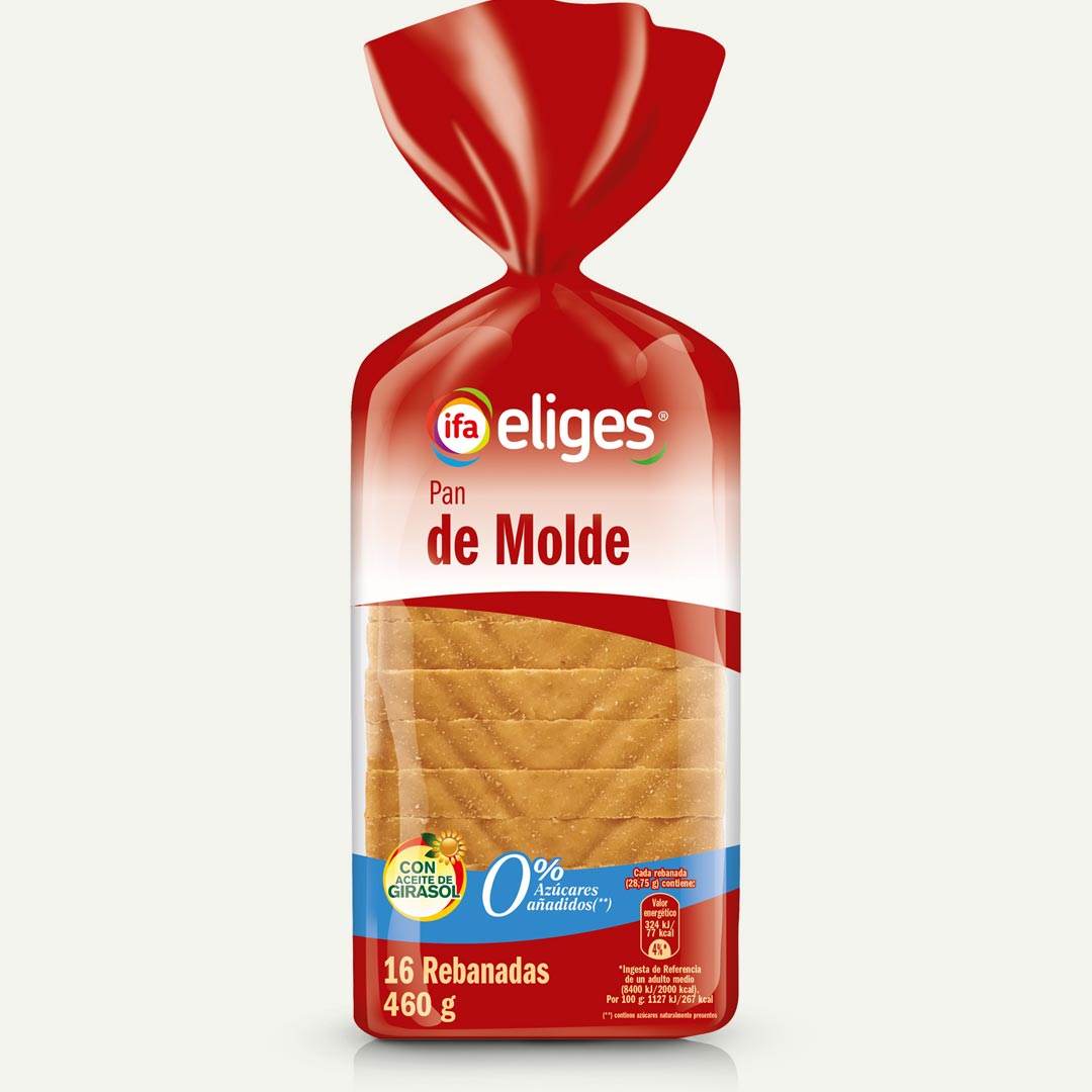 PAN MOLDE 0% AZUCARES AÑADIDOS IFA-ELIGES 460G 16 REBANADAS