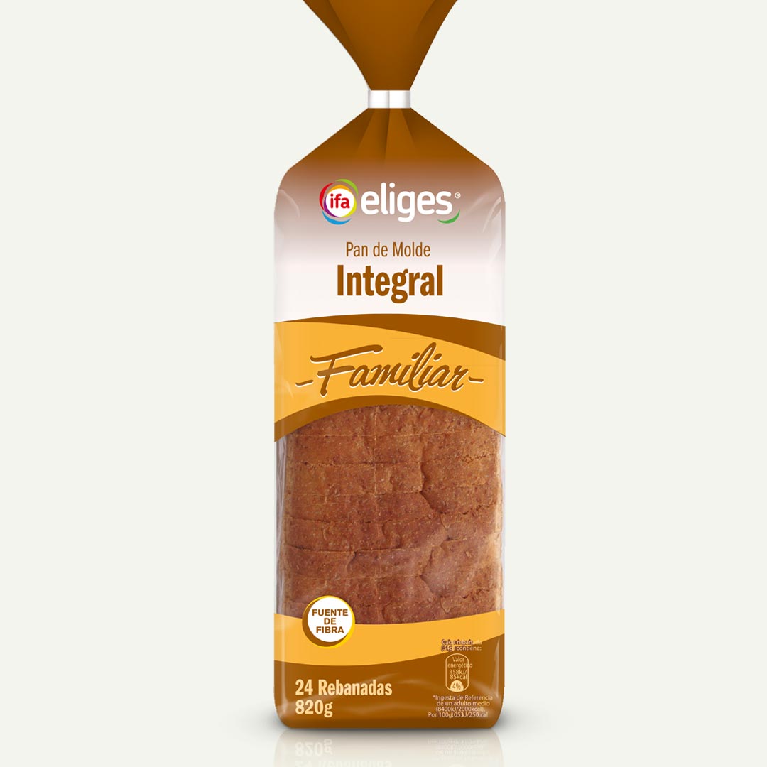 PAN DE MOLDE INTEGRAL IFA-ELIGES 820G 24 REBANADAS