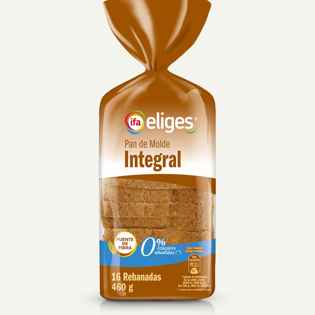 PAN DE MOLDE INTEGRAL IFA-ELIGES 460G 16 REBANADAS