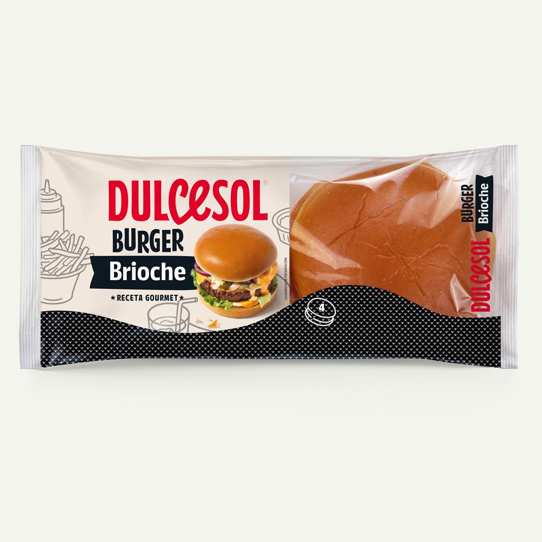 PAN BURGUER BRIOCHE DULCESOL 85G 4U