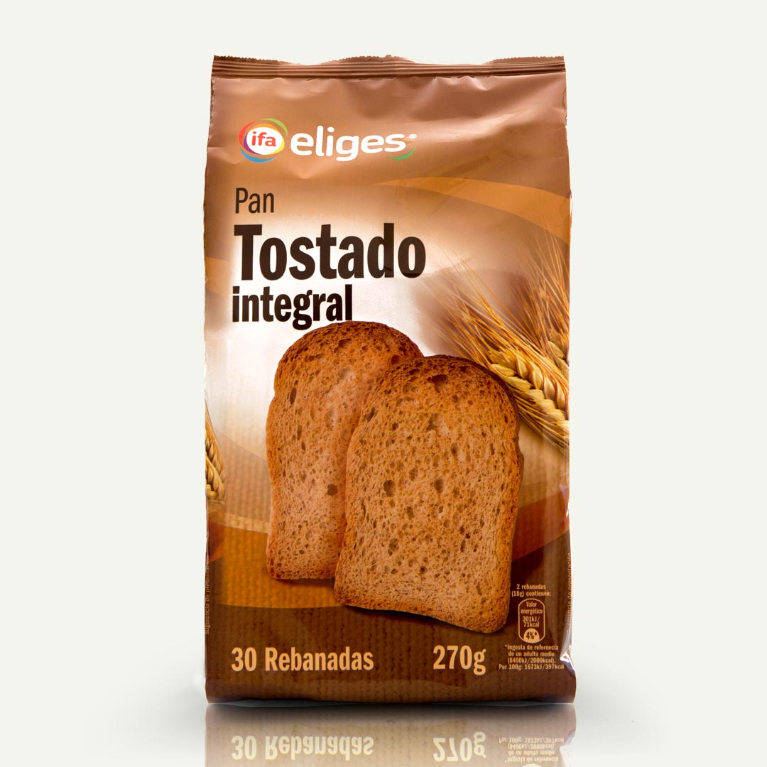 PAN TOSTADO INTEGRAL IFA-ELIGES 270G 30U