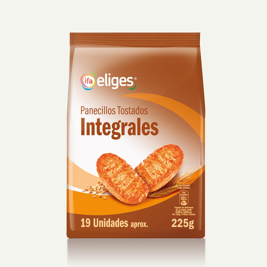 PANECILLOS TOSTADOS INTEGRALES IFA-ELIGES 225G 19U APROX.