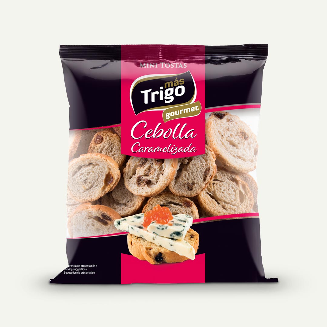 MINI TOSTAS CEBOLLA CARAMELIZADA MÁS TRIGO 120G