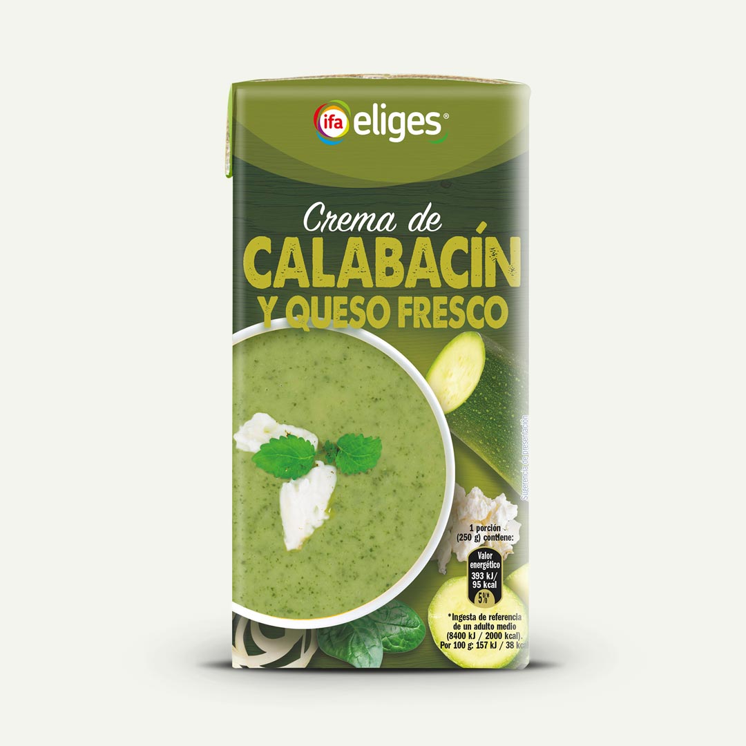 CREMA DE CALABACÍN CON QUESO IFA-ELIGES 500ML
