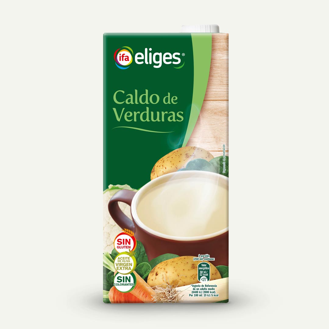 CALDO DE VERDURAS ACEITE OLIVA VIRGEN EXTRA IFA-ELIGES 1L