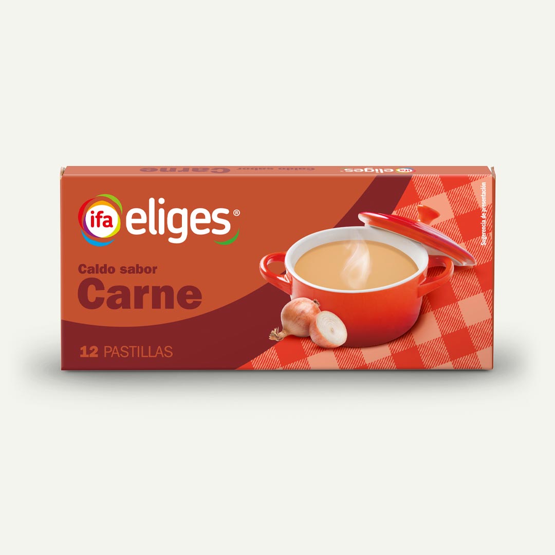 CALDO SABOR CARNE IFA-ELIGES ESTUCHE 12P 120G