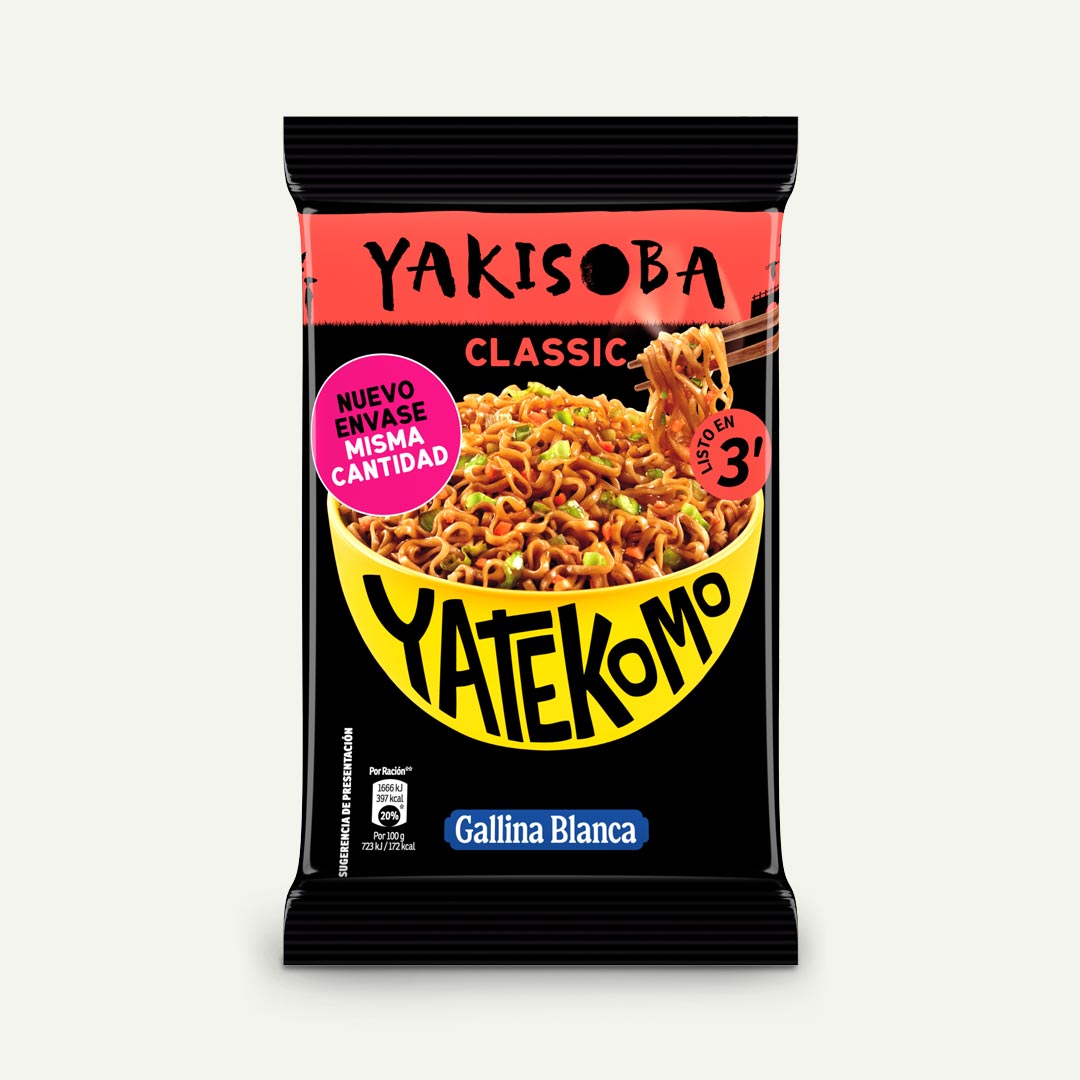 YAKISOBA FIDEOS ORIENTALES YATEKOMO BOLSA 93G