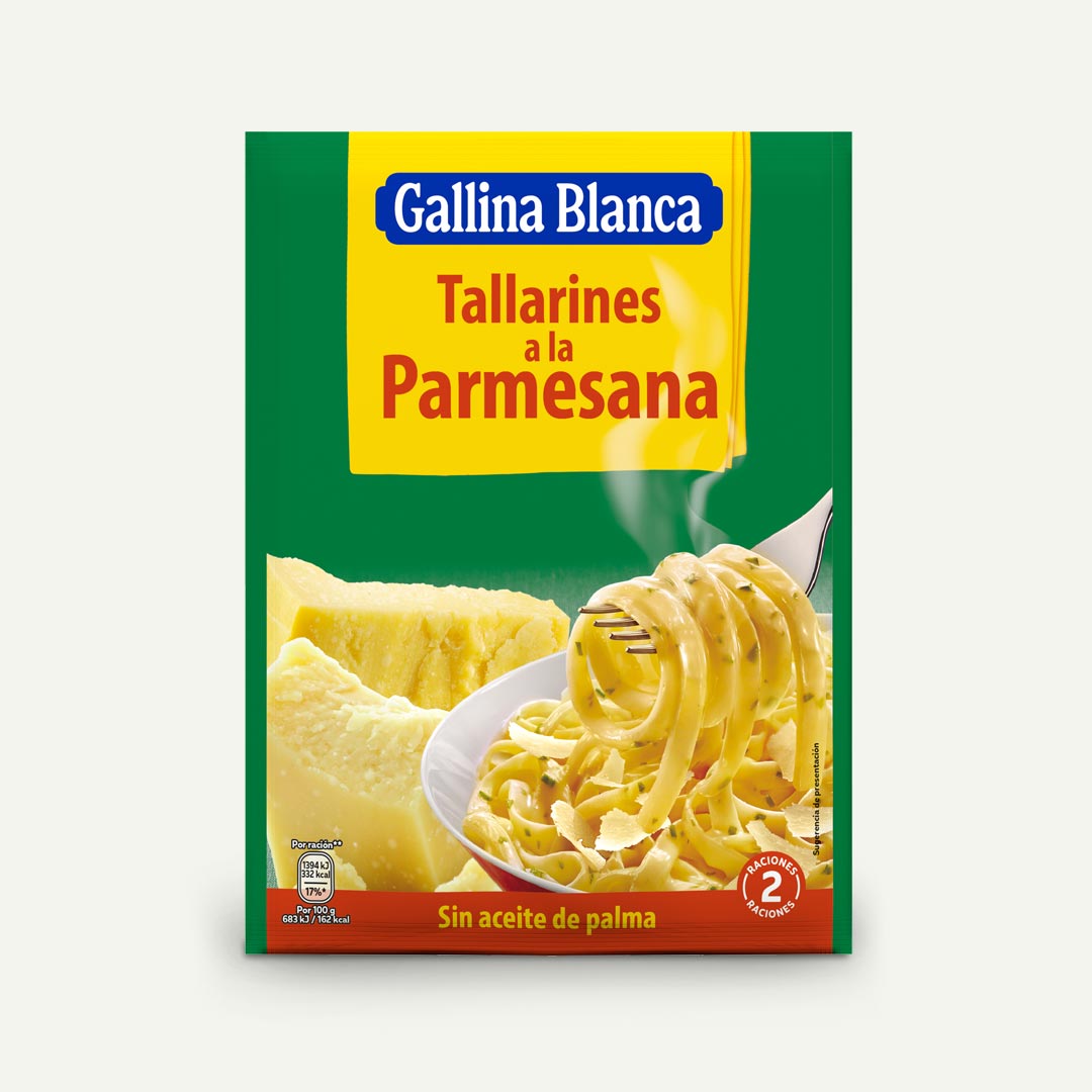 TALLARINES PARMESANA SOBRE 2 RACIONES GALLINA BLANCA 143G