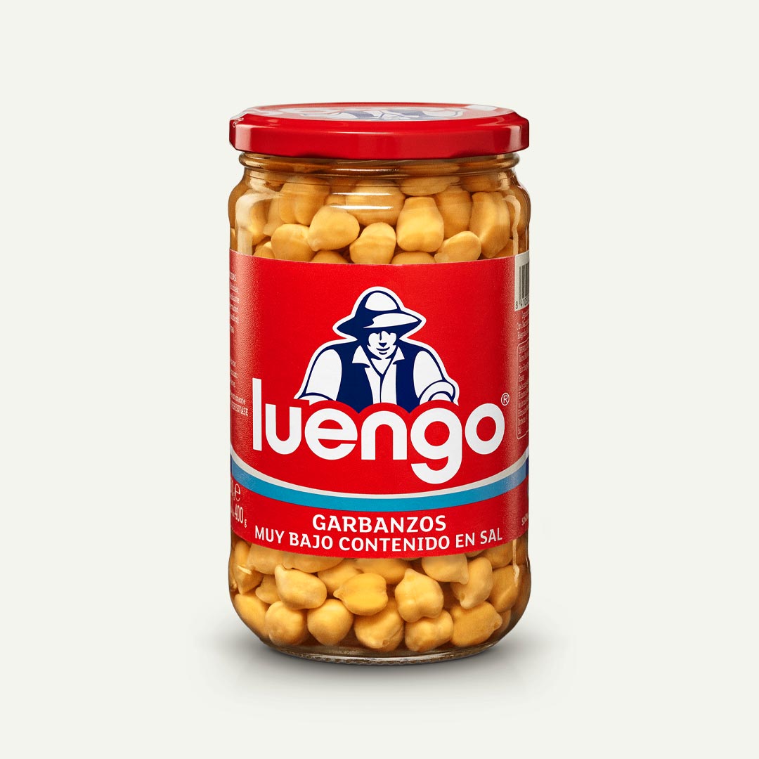 GARBANZO COCIDO BAJO EN SAL LUENGO TARRO 400G