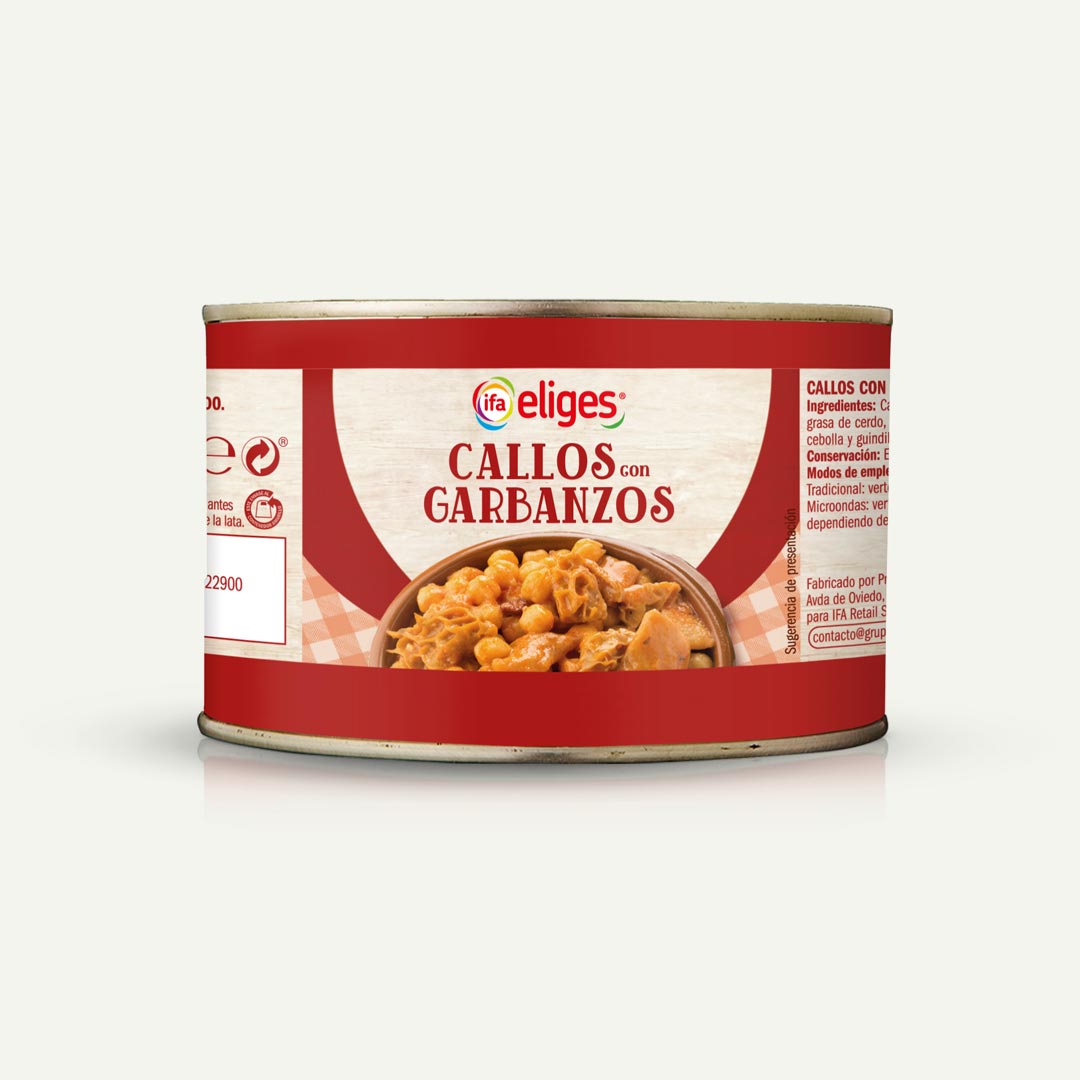 CALLOS CON GARBANZOS IFA-ELIGES 380G