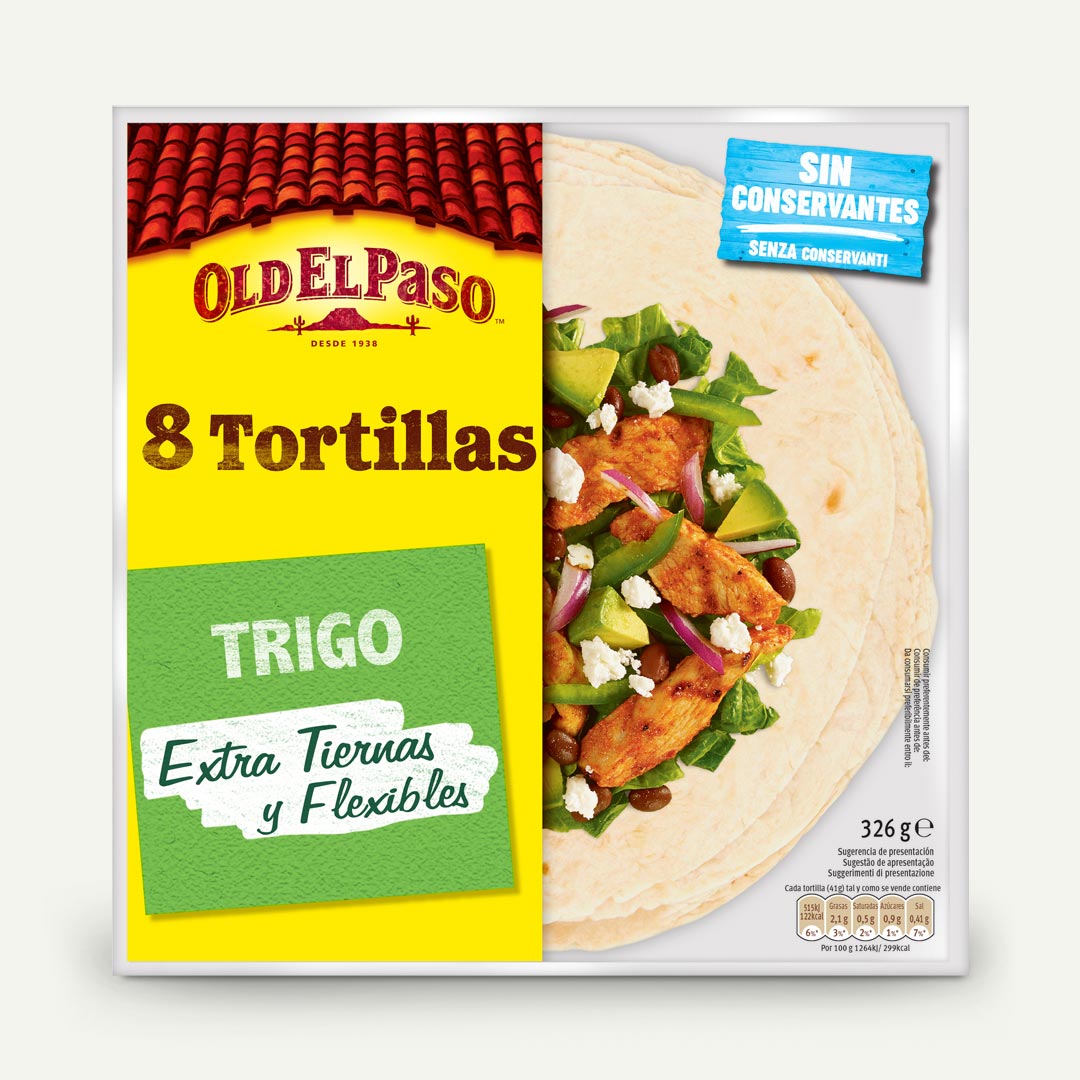TORTILLAS DE TRIGO OLD EL PASO 326G 8U