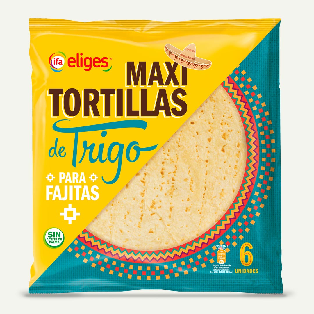 TORTILLAS DE TRIGO MAXI IFA-ELIGES 370G 6U