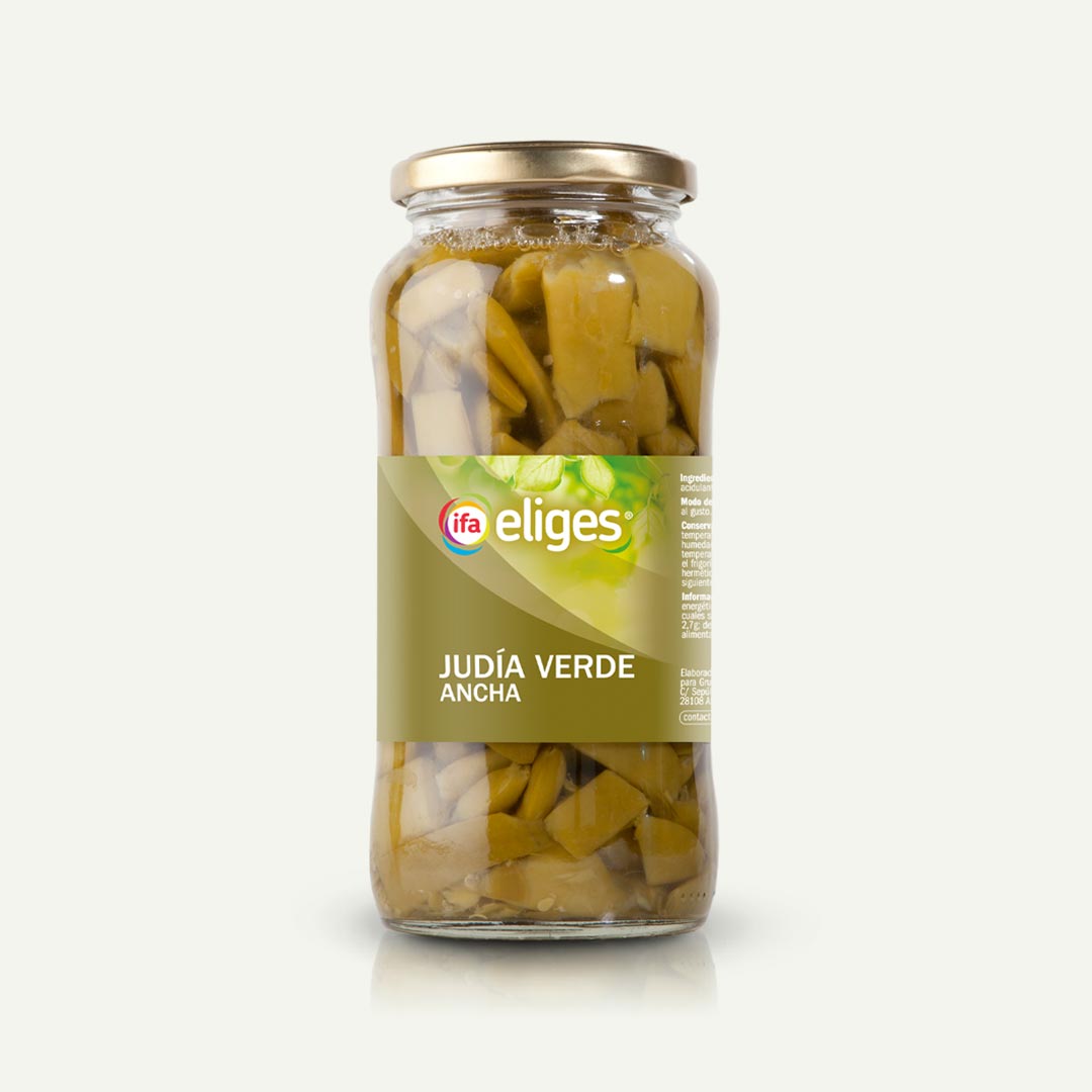 JUDÍA VERDE ANCHA CORTADA IFA-ELIGES TARRO 285G